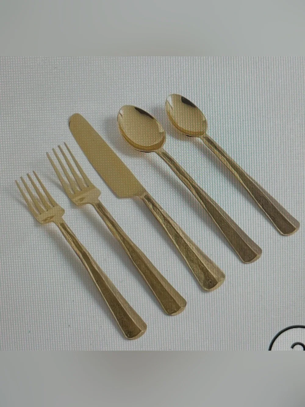 Pottery Barn Ridge Flatware Set (4 unopened sets in gold)